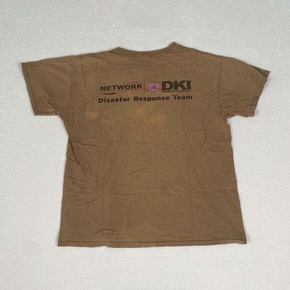 DKI Disaster Emergency Response Team Brown Distressed Bleached Discolored Tee - Picture 1 of 9